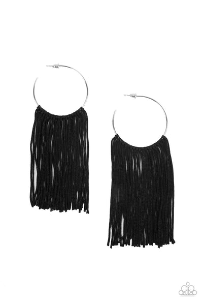 Flauntable fringe -black