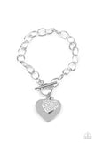 Heartbeat bedazzle - white