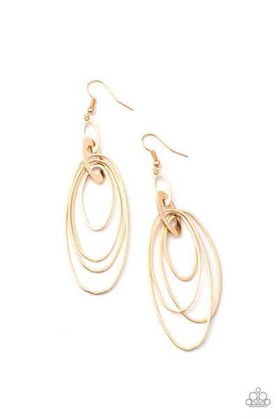 Oval the moon -gold