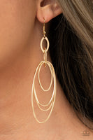 Oval the moon -gold