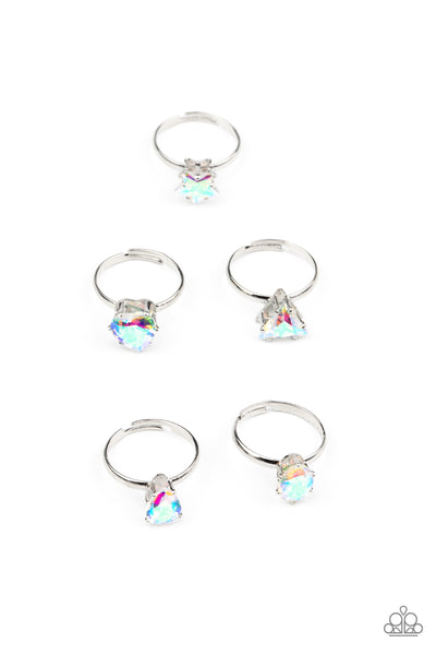 Iridescent kids ring pack